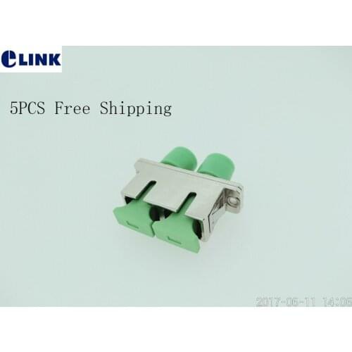 5pcs SC TO FC duplex hybrid adapter ftth optical fibre connector green blue APC UPC SM MM fiber coupler wholesale price Elink