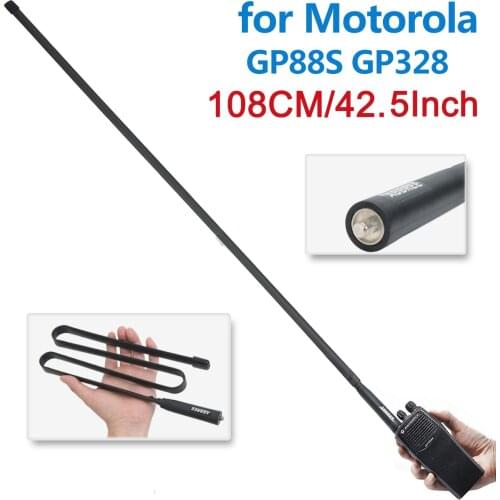 ABBREE AR-152 MX VHF UHF Dual Band Tactical Antenna for Motorola GP338,GP328,GP3688,GP68 ,GP340,GP88S, Ham Walkie Talkie Radio