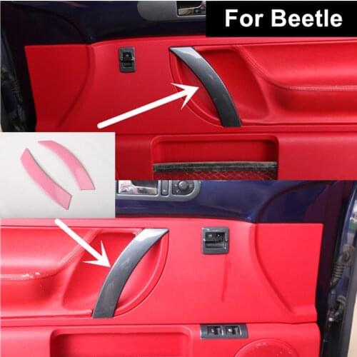 For VW Beetle 2001~2011 Accessories 2pcs/lot Car Styling Interior Door Handle Cover Panel Stickers Protection