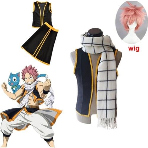 Anime Fairy Tail Sorcerer Natsu Dragneel Unisex Cosplay Costume Emboitement Magician Naz Dora Gonul Because Clothes Suit