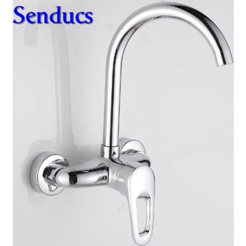 Free shipping Fashion hot cold kitchen tap with inwall kitchen sink mixer tap by solid brass kitchen sink water mixer tap