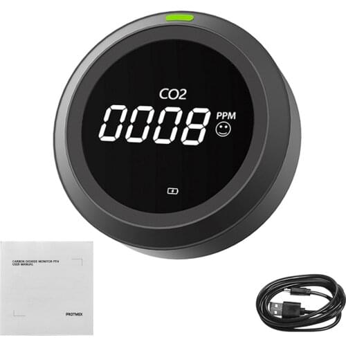 Co2 Meter Air Quality Detector Intelligent CO2 Tester USB Charging High Sensitive Carbon Dioxide Detector CO2 Sensor MeterTester