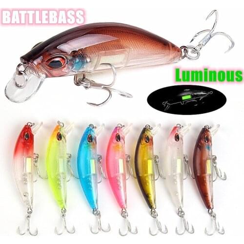 Luminous Fishing Lure All goods For Fishing Wobbler Fishing Tackle Feeder Fly Bait 7cm Crankbaits Silicone Bait Sea Seaknight