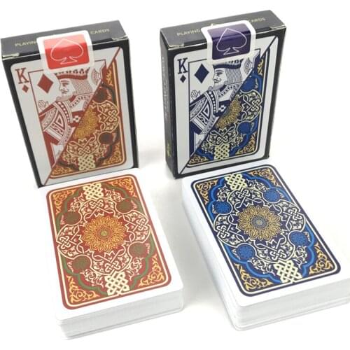 Playing Cards 2Sets/Lot Plastic Waterproof Texas Hold'em Poker Cards Narrow Brand PVC Pokers Board Games 2.28*3.46 Inch