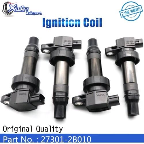 XUAN High Performance Ignition Coil Kit 27301-2B010 For Hyundai Accent I20 I30 Elantra Kia Soul Rio 1.6L 2.0L 273012B010