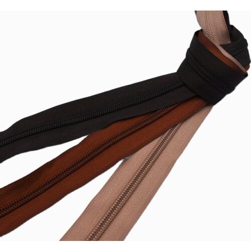 Nylon Zipper Tape Slide with Size 5# Plastic Teeth Making Colorful Coil Zipper Zipper Heads for Sewing Purse Handbag Sewing Hard