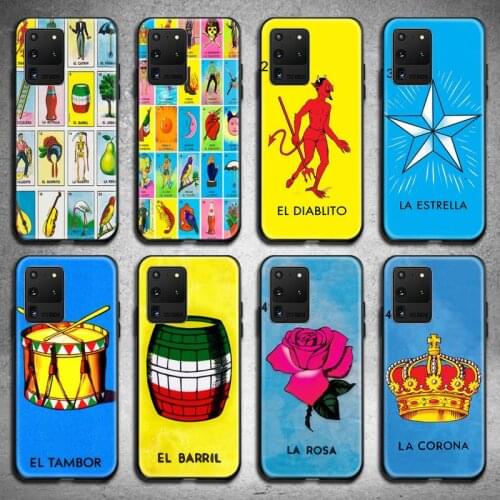 Mexican Bingo Loteria Phone Case for Samsung S20 plus Ultra S6 S7 edge S8 S9 plus S10 5G lite 2020