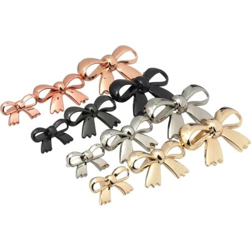 2pcs Metal Bowknot Buckle New Style Fashion Shoes Clip Clasp for DIY Handbag Bag Garments Hardware Closure Bag Parts Accessories