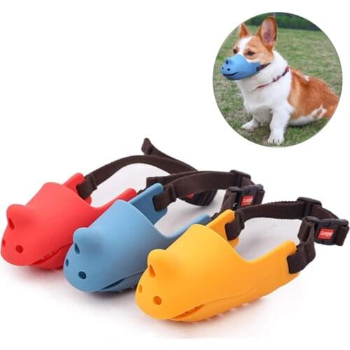 Dog mouth cover soft silicone adjustable pet mouth cover breathable anti-bite mouth cover suitable for medium and large dogs