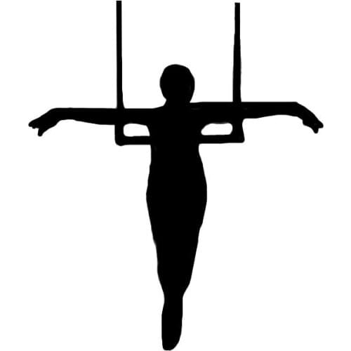 Car Stickers Funny Circus Gymnastics Sports Decoration Car Stickers PVC Accessories Decal Graphics Black/white,13cm*11cm