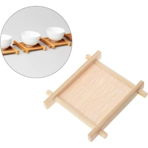 2021 New Solid Wood Tea Tray Drainage Cup Teapot Mat Gongfu Tea Table Serving Plate