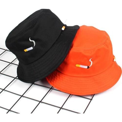 Ldslyjr 2020 Cotton Embroidery Bucket Hat Fisherman Hat Outdoor Travel Hat Foldable Sun Cap Hats for Men and Women 535