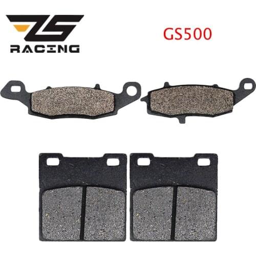 ZS Racing Motorcycle Front & Rear Brake Pads for Suzuki GS500 1996 1997 1998 1999 2000 2001 2002 2003 2004 2005 2006 2007 2008