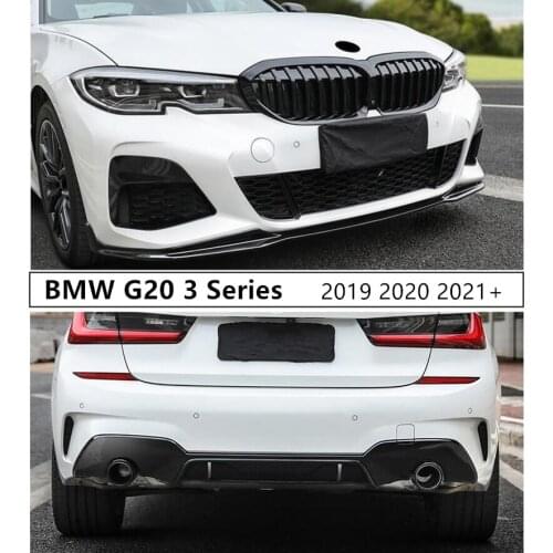 Front & Rear Lip Spoiler Diffuser For BMW 3 Series G20 G28 2019 2020 2021 High Quality ABS Black Bumper Modification Accessories