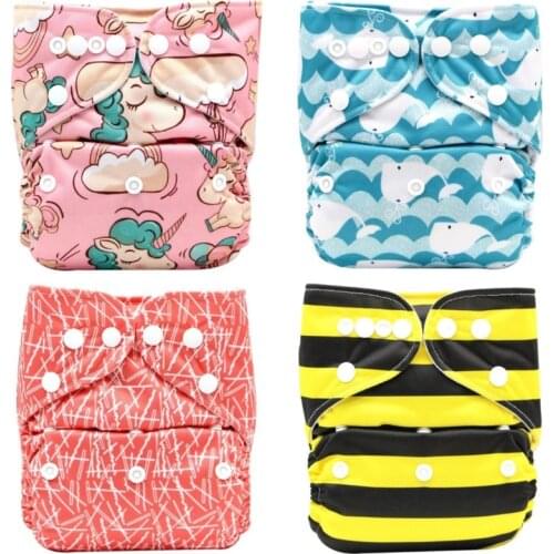 Reusable Cloth Diaper Adjustable Baby Nappies Eco-friendly Nappy Newborn Cloth Diaper Training Pants Fit 0-2year 3-15kg Baby