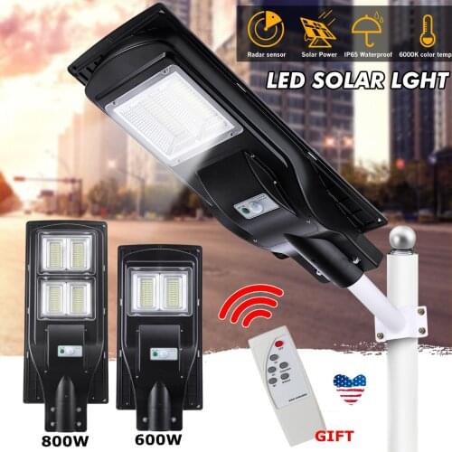Remote Control COB Solar Light Motion Sensor Smart Remote Control Light Garden Wall Outdoor Solar Street Light Waterproof