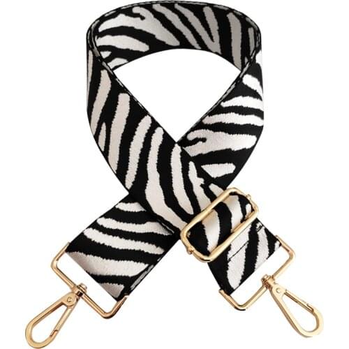 Zebra Pattern Bag Strap Women Handbag Belt Wide Shoulder Bag Strap Replacement Strap Accessory Bag Part Adjustable Belt For Bags