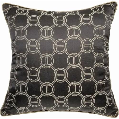 Luxurious Modern Geometry Dark Brown Chains waist pillow home Decor sofa chair Woven Lumbar cushions pillow 30 x 50cm 45x45cm