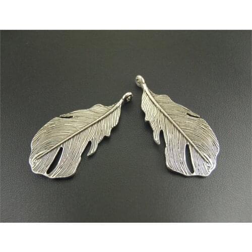 5pcs Silver Color Filigree Leaf Zinc Alloy Charms Pendant Fits Bracelets Jewelry Making A991