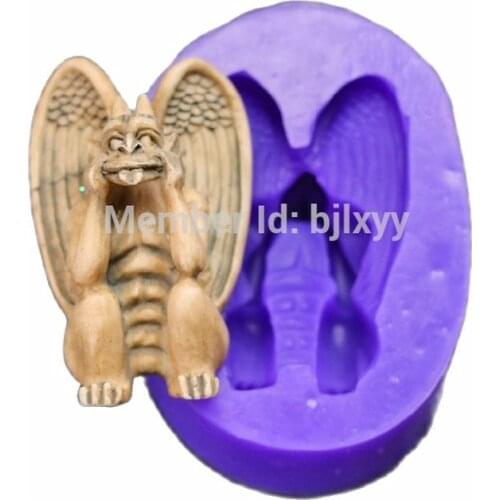 Retro Bat Personality Silicone Mold Cake Decoration Fudge Double Sugar Resin Clay Mold