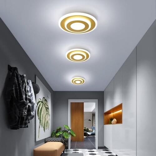 Nordic LED Ceiling Lights For Corridor Balcony Aisle Bedroom Studyroom Kitchen Bar Indoor Home Lamps Fixtures For AC90-260V