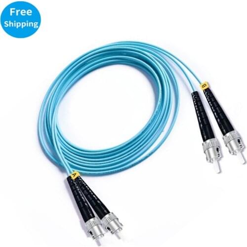 ST/UPC-ST/UPC Multi-Mode OM3 Fiber Cable Multimode Duplex Fiber Optical Jumper Patch Cord 3M 5M 10M Optical cable jumper