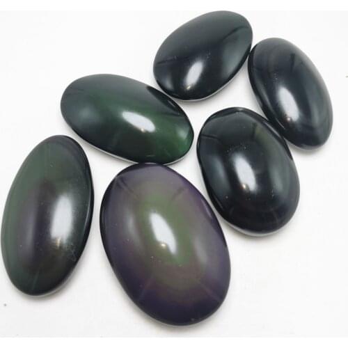 1PCS High Quality Natural Rainbow Obsidian Palm Stones Reiki Gem Energy For Healing Decoration Hand EXERCISE