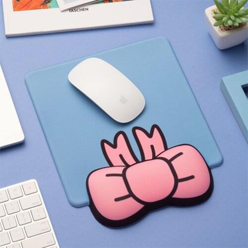 Bowknot Mouse Wrist Pad Women Cute Cartoon Creative Ins Fashion Office Silicone Keyboard Wrist Pad Wrist Rest
