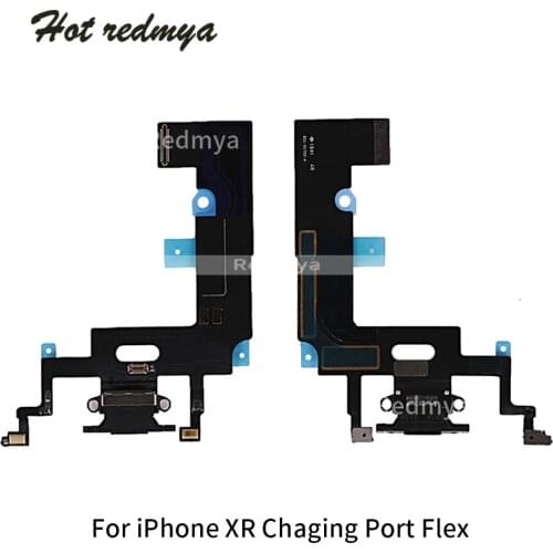 10pcs Charge Flex For iPhone XR USB Dock Charging Port Connector With Microphone Flex Cable Replacement Spare Parts