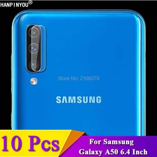 10Pcs / Lot For Samsung Galaxy A50 A505FD A505 6.4" Clear Ultra Slim Camera Lens Protector Camera Lens Cover Tempered Glass Film