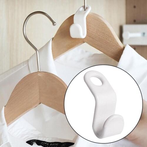 12Pcs Mini DIY Clothes Hanger Hooks Creative Plastic Easy Hook DIY Hanger for Clothes Connector Cascading Hook Closet Organizer