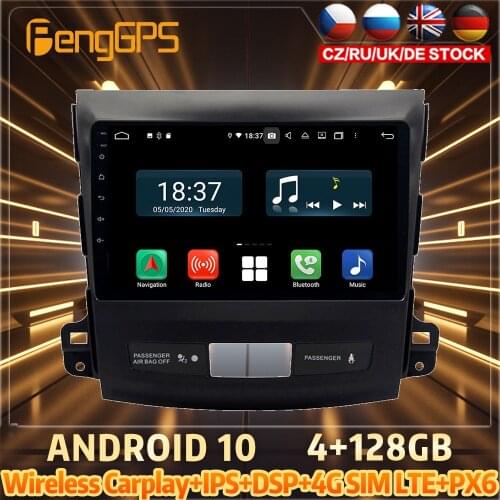 128G Android10 PX6 DSP For MITSUBISHI Outlander 2006 Car DVD GPS Navigation Auto Radio Stereo Multifunction CarPlay HeadUnit