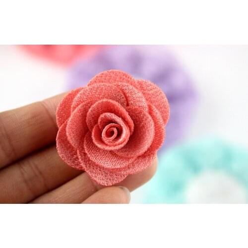 300 pcs/lot , 1.5" Fabric Rose Flowers