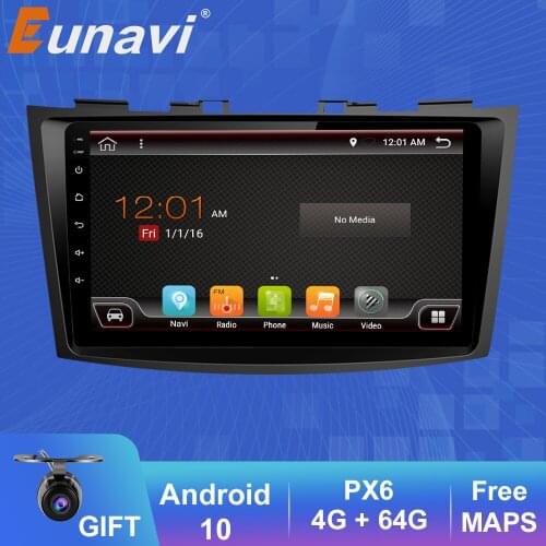 Eunavi Double 2 Din Car radio dvd multimedia For Suzuki Swift 2008-2016 2din Stereo headunit GPS Autoradio NO CD Android 10