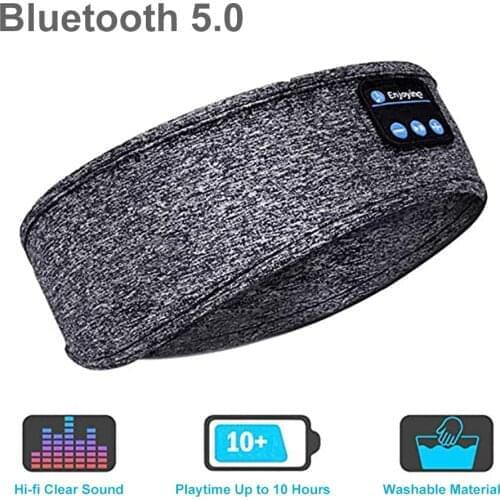 Wireless bluetooth 5.0 Earphones Sleeping Eye Mask Music player / Sports headband Travel Sweatband Headset Speakers Headset