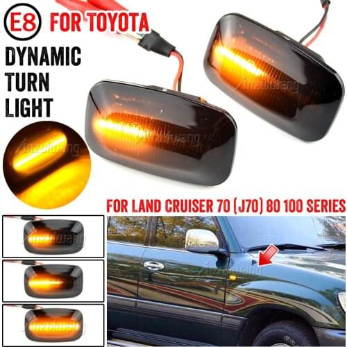 Side Marker Lights Dynamic LED Turn Signal Lamp Indicator For Toyota Landcruiser Land cruiser 70 80 100 Series 1998-2007