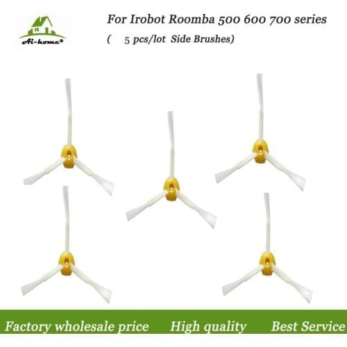 5Pcs/lot Side Brush Brushes For iRobot Roomba 600 700 Series 528 595 615 620 630 650 660 760 770 780 Vacuum Cleaner Spare Part
