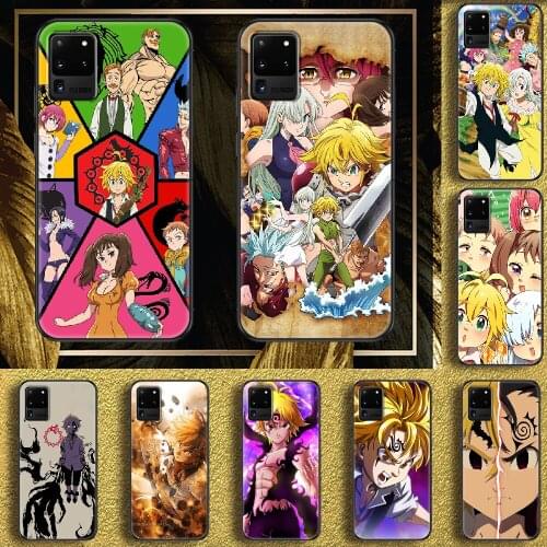 Anime The Seven Deadly Sins Phone case For Samsung Galaxy Note 4 8 9 10 20 S8 S9 S10 S10E S20 Plus UITRA Ultra black art hoesjes