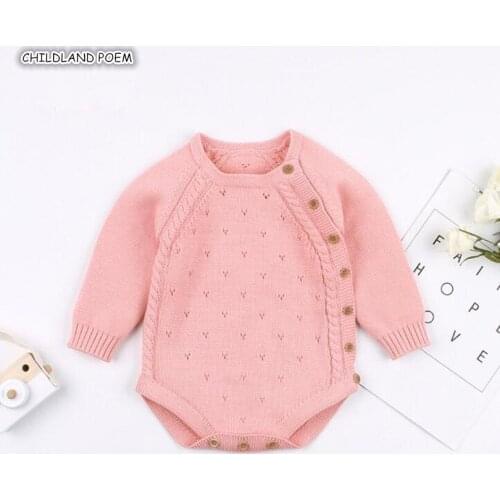 Baby Romper Autumn Winter Newborn Knitted Baby Clothes Long Sleeve Cotton Baby Jumpsuit For Boy Girl Rompers Baby Girl Clothes