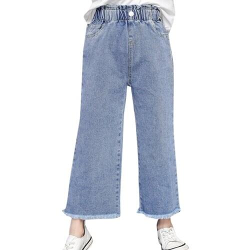 Jeans Girl Solid Color Jeans For Girls Casual Style Children Jeans Spring Autumn Childrens Jeans Clothes 6 8 10 12 14