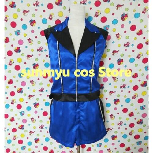 EBISU MUSCATS blue performance clothes satin fabric Cosplay Costume,Custom Size Customize Halloween