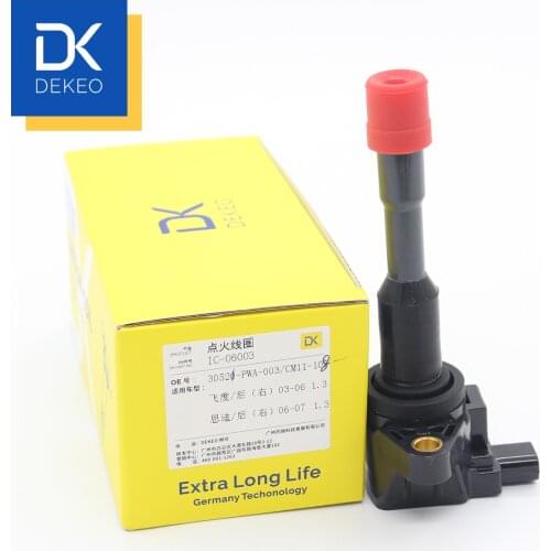 DEKEO Ignition Coils For Honda Fit (GD 2003-2008) City Civic HYBRID (8 2005-2011) EVERUS S1 CM11-108