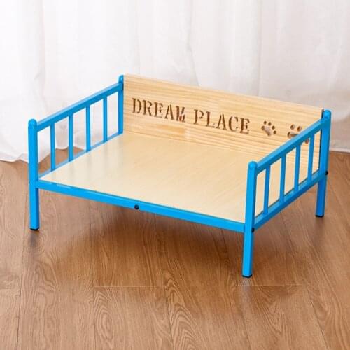 Pet bed dog bed dog cage kennel cat litter bed European wrought iron bed dog bed detachable dog bed kennel mat