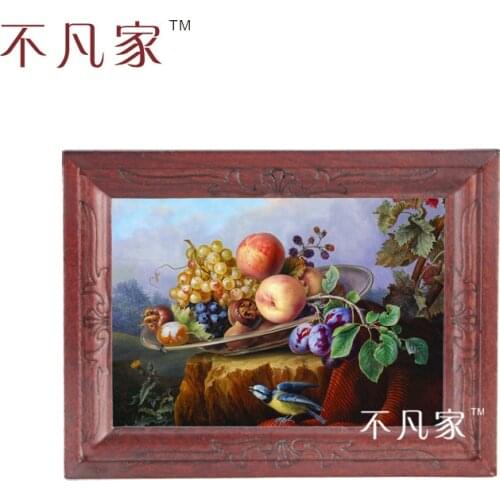 Dollhouse Wholesale 1:12 scale miniature classical beautiful fruits oil Home Decorations Painting Frame E-8