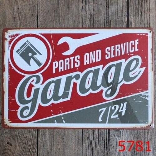 Metal Tin Sign 20*30 cm parts and service garage beer free next door Decor Bar Pub Home Vintage Retro Poster comic sticker