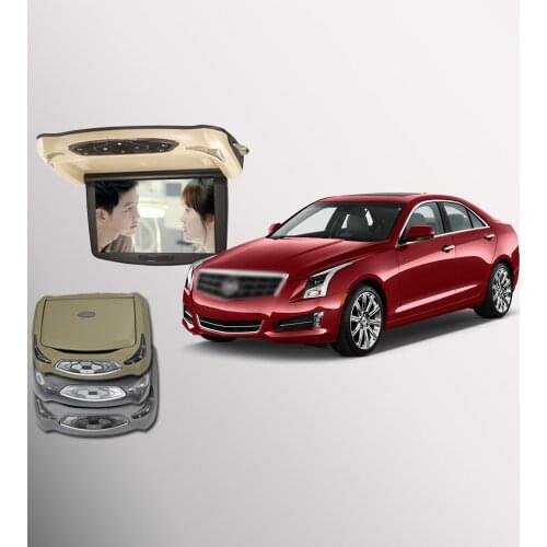 BigBigRoad Flip Down Monitor DVD For Cadillac ats Car Roof Mounted in car LED Digital Screen with HDMI USB FM TV Game IR Remote
