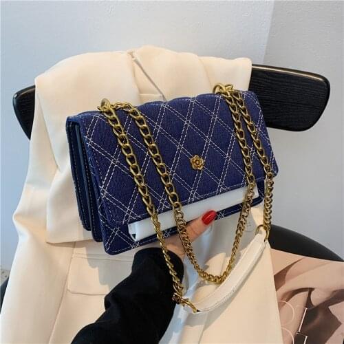 2021 New Shoulder Bags For Women Designer Chain Simple Korean Canvas Soft Summer Luxury Crossbody Messenger Female Womens Bag