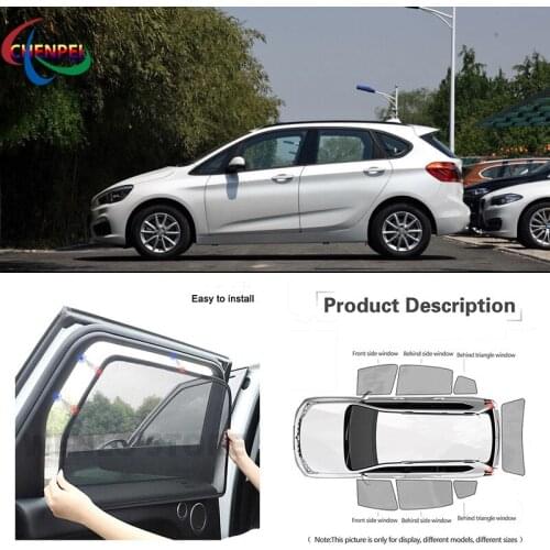 For BMW 2 Series Car Full Side Windows Magnetic Sun Shade UV Protection Ray Blocking Mesh Visor Car Decoration Accessories