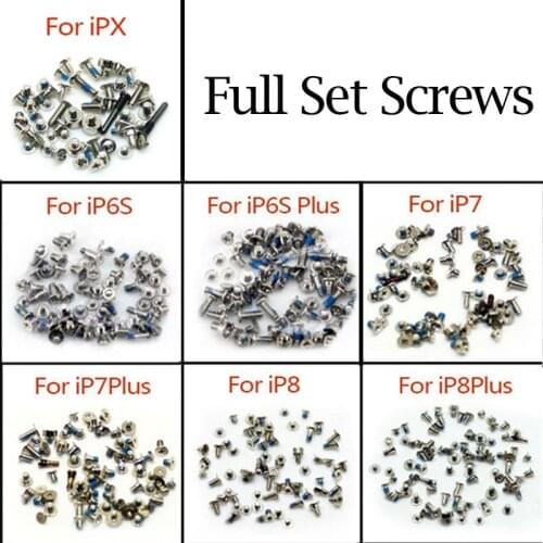 Full Set Screw with 2 Bottom Dock for iPhone 6s 6s plus Screws X 7 8 plus Repair Bolts Complete Kit Replacement Accessories
