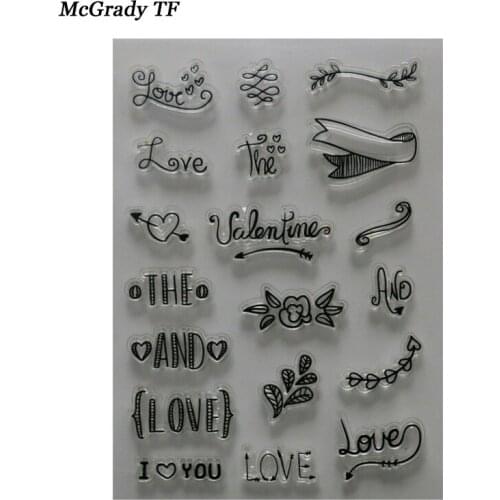 Transparent Clear Cake Stamps Flower Heart For DIY Scrapbooking/Card Making/ Decoration Supplies Scrapbooking Standard Stamp